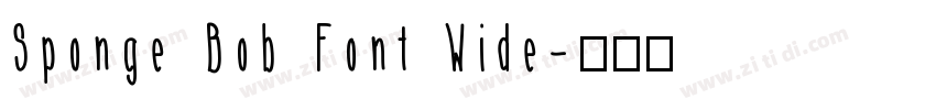 Sponge Bob Font Wide字体转换